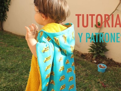 DIY Como hacer poncho toalla para niños (patrones gratis)