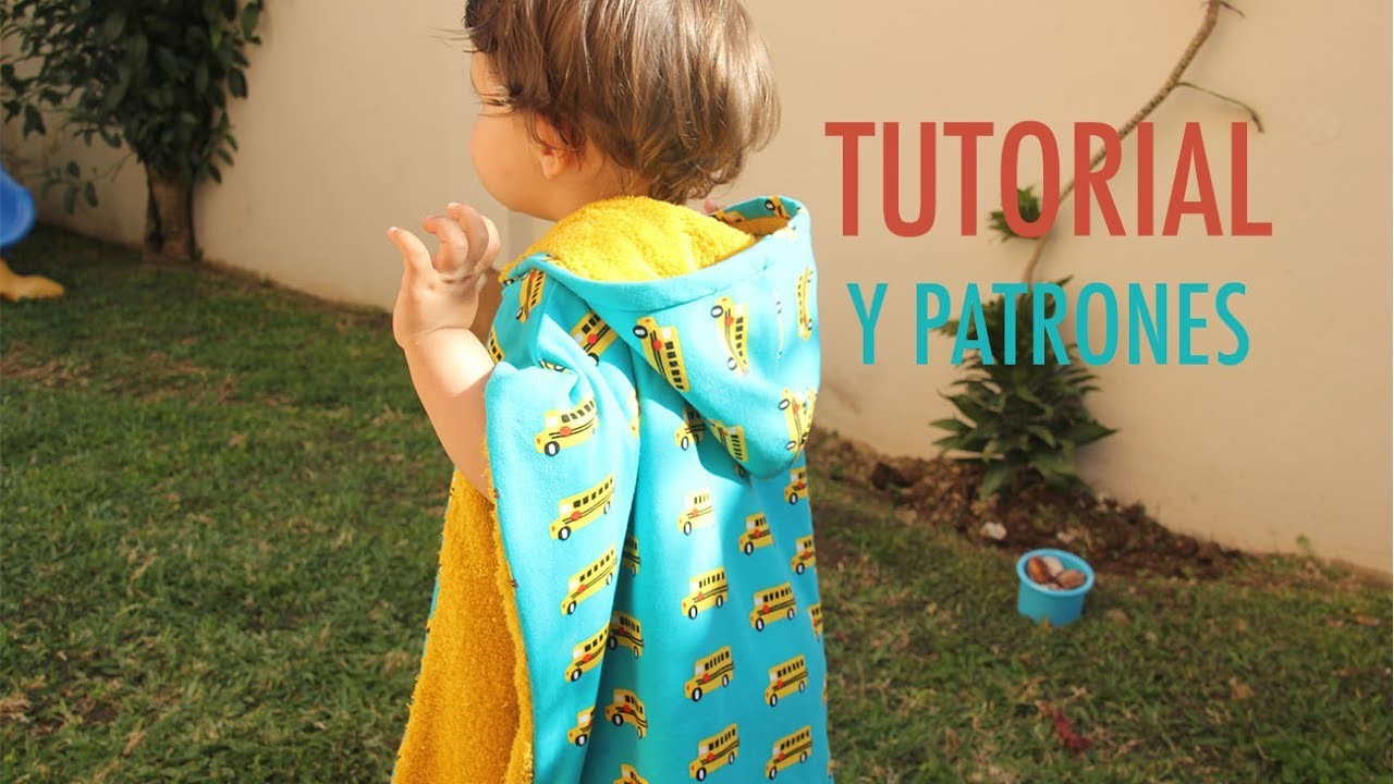 DIY Como hacer poncho toalla para niños (patrones gratis)