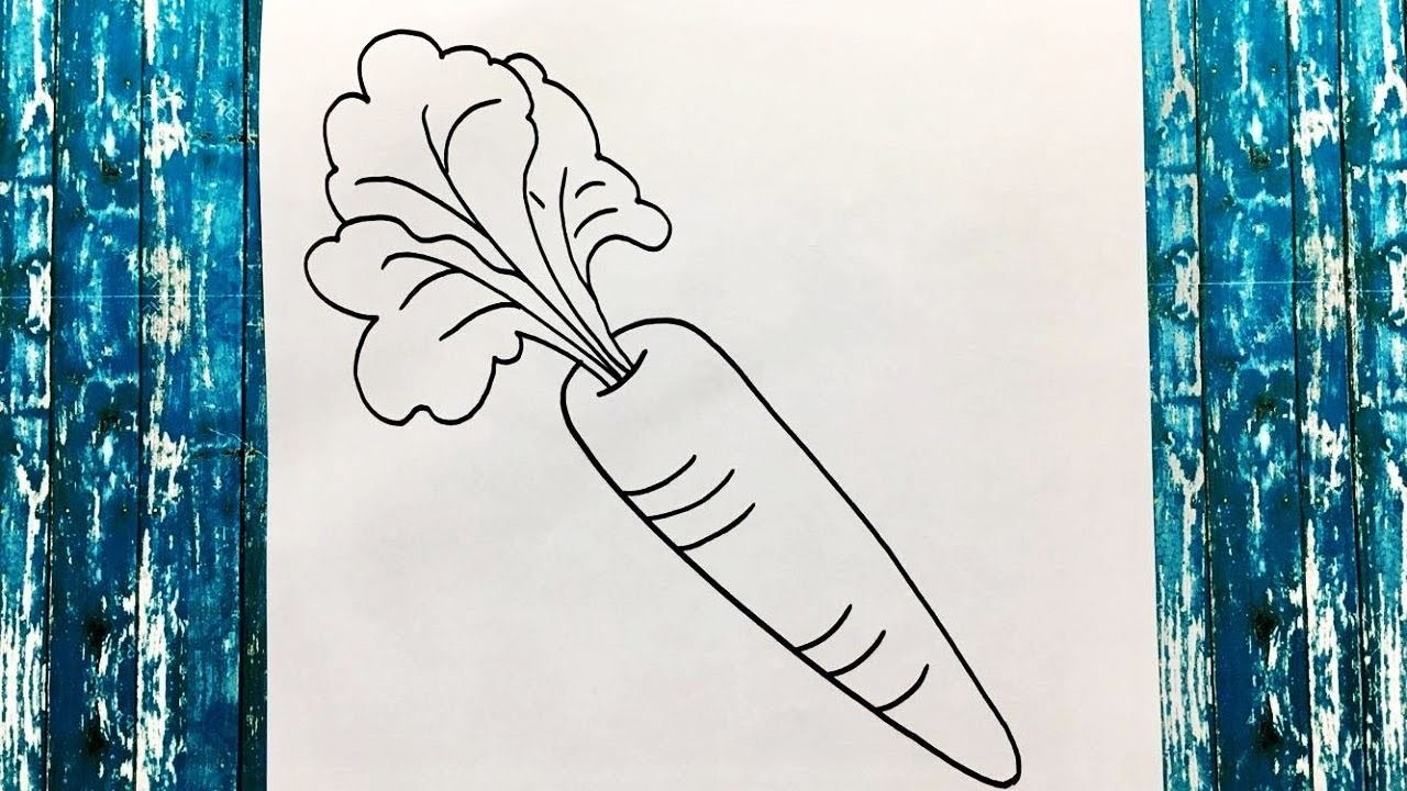 How to Draw a Carrot | Cómo Dibujar una Zanahoria Paso a Paso (Fácil y Rápido)