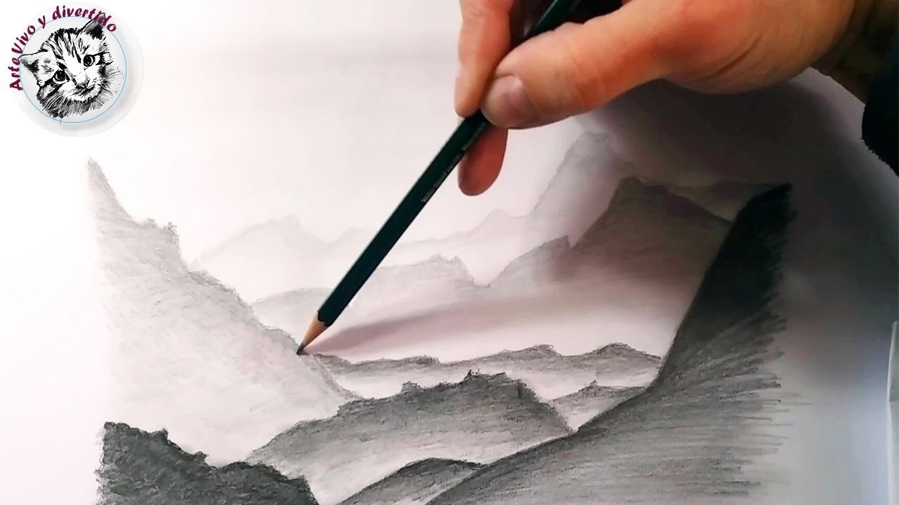 Mas Tecnicas de Dibujo a Lapiz: Cómo Dibujar Paisajes y Montañas Lejanos