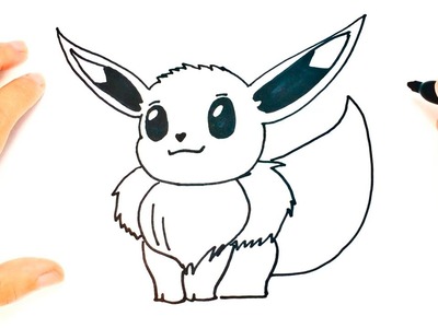 Cómo dibujar a Eevee paso a paso | Dibujo fácil de Pokemon Eevee