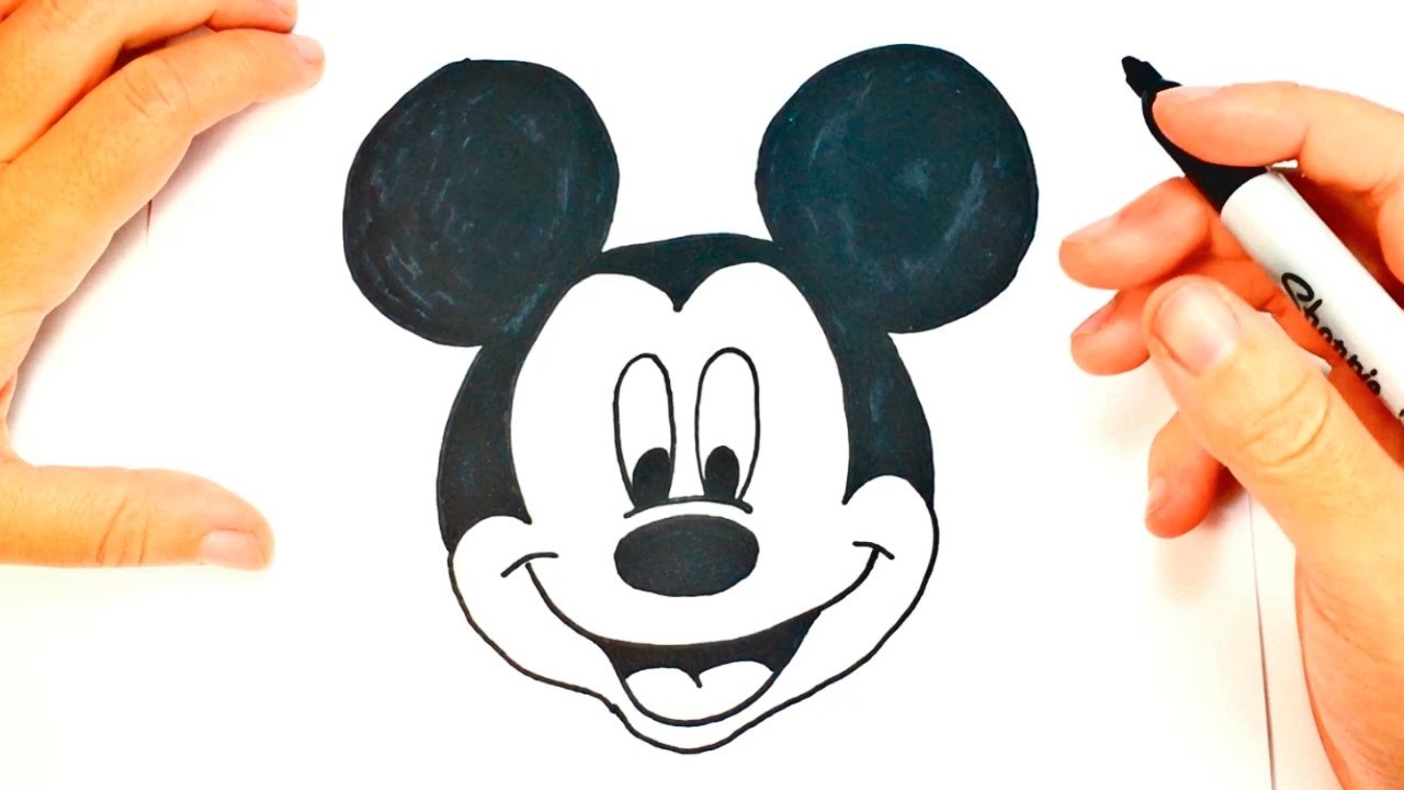 Cómo dibujar a Mickey Mouse paso a paso | Dibujo fácil de Mickey Mouse