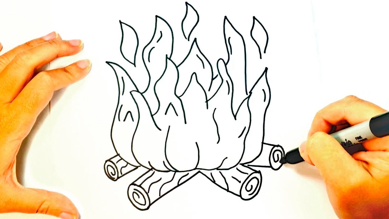 Cómo dibujar Fuego | Dibujo de Fuego paso a paso