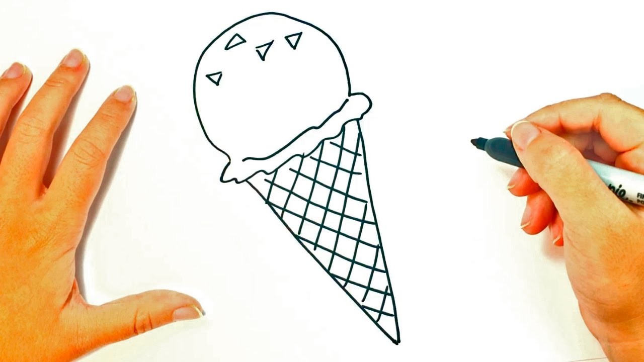 Cómo dibujar un Helado para niños | Dibujo de Helado paso a paso