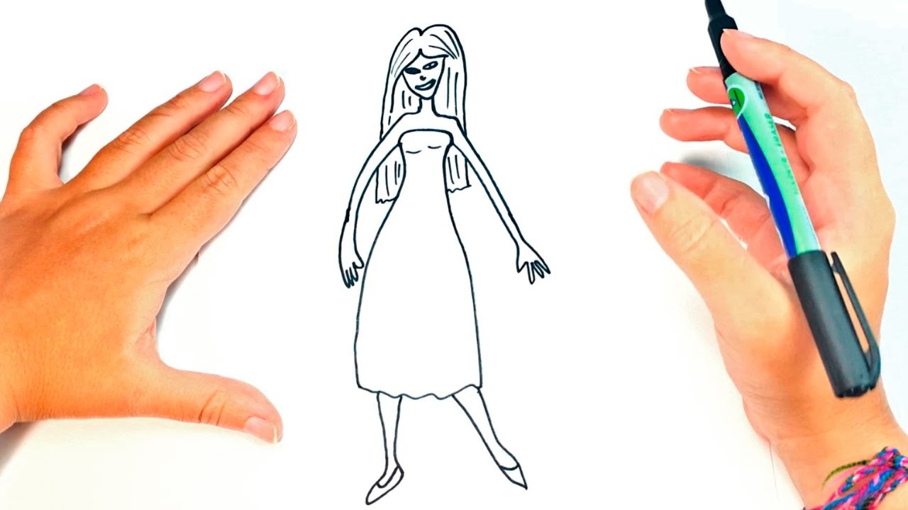 Cómo dibujar una Mujer para niños | Dibujo de Mujer paso a paso