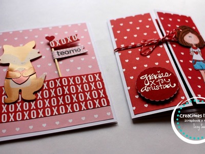 Como hacer tarjetas para San Valentin  Card Making* Creaciones Izzy