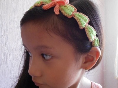 Cordón punto fantasía (tiara, vincha, gargantilla, pulsera, diadema). Point lace fantasy (headband)