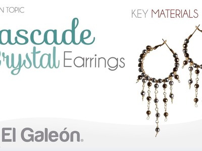 Fashion Topic El Galeón Cascade Crystal Earrings (Arracadas con Cristales)