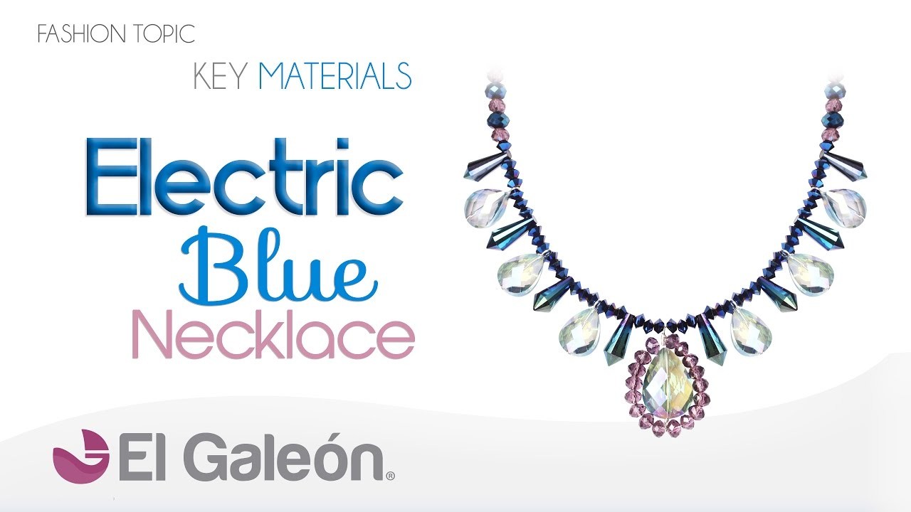 Fashion Topic El Galeón Electric Blue Necklace (Collar Azul Eléctrico)