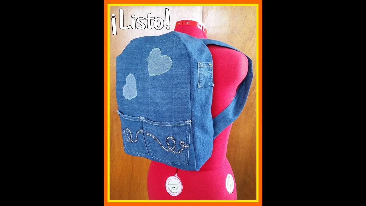 ¡Transformando mis jeans en MOCHILA!