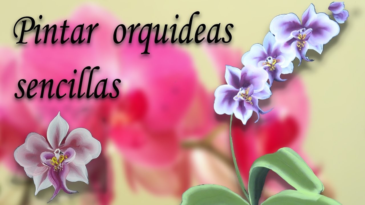 Pintar orquideas sencillas