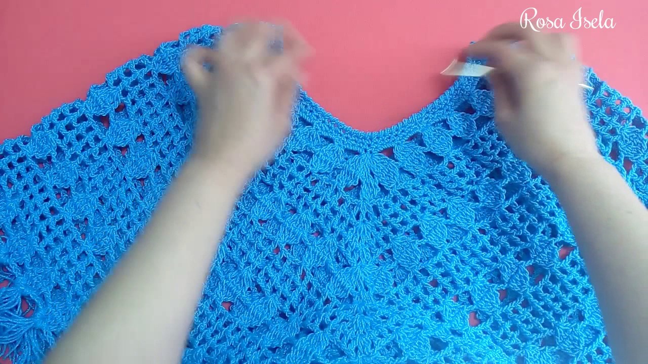 Reducir Cuello poncho calado