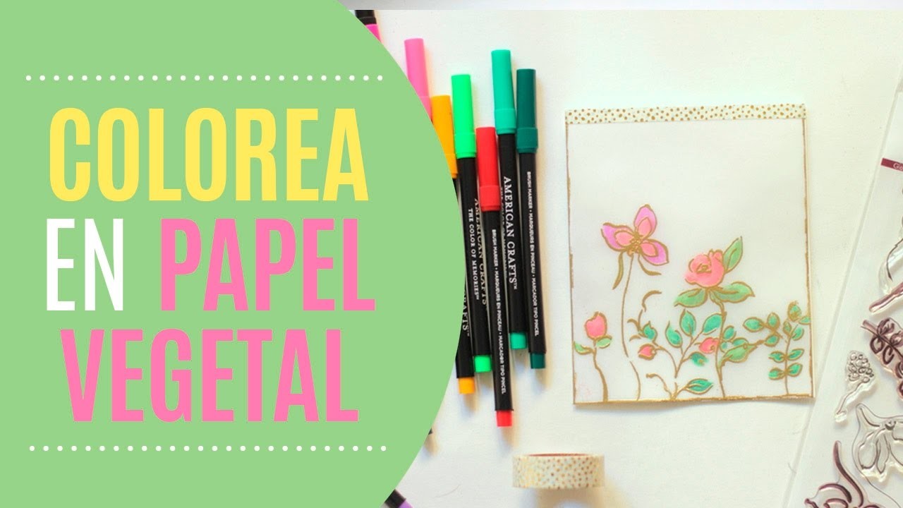 Tutorial Colorear sellos en papel vegetal - por Xénia