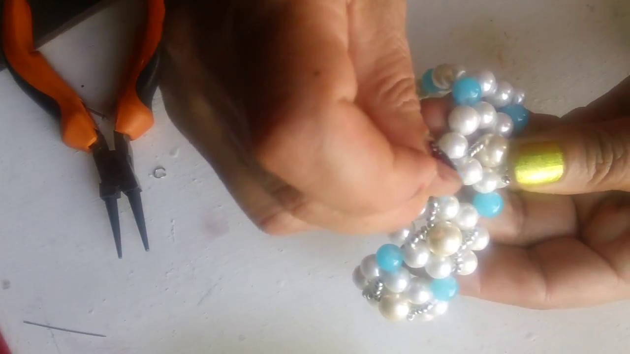 Brazalete 2 opccion de perlas