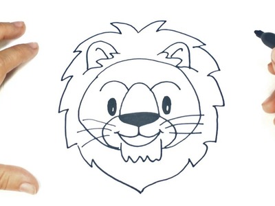 Cómo dibujar la cabeza de un León paso a paso | Dibujo fácil de la cabeza de un León
