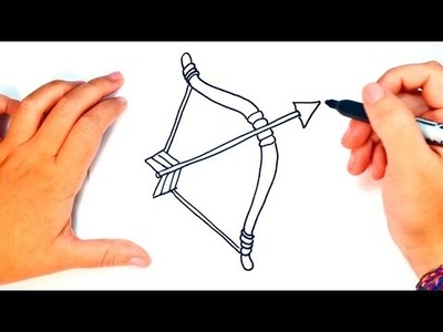 Cómo dibujar un Arco y una Flecha paso a paso | Dibujo fácil de Arco y una Flecha