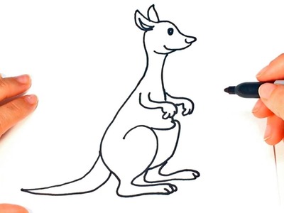 Cómo dibujar un Canguro paso a paso | Dibujo fácil de Canguro