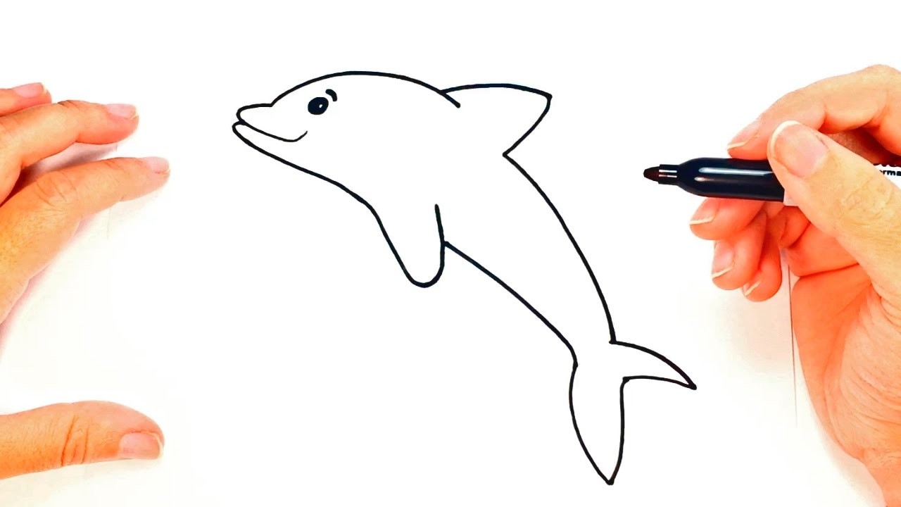 Cómo dibujar un Delfín paso a paso | Dibujo fácil de Delfín