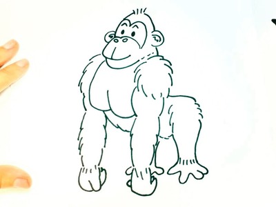 Cómo dibujar un Gorila paso a paso | Dibujo fácil de Gorila