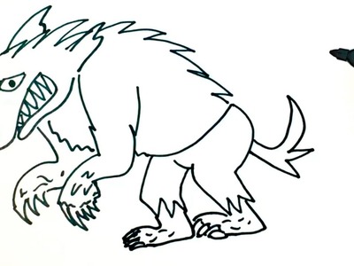 Cómo dibujar un Hombre Lobo paso a paso | Dibujo fácil de Hombre Lobo