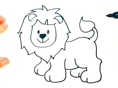 Cómo dibujar un León paso a paso | Dibujo fácil de León