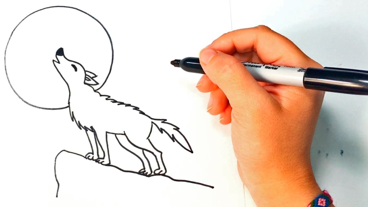 Cómo dibujar un Lobo paso a paso | Dibujo fácil de Lobo