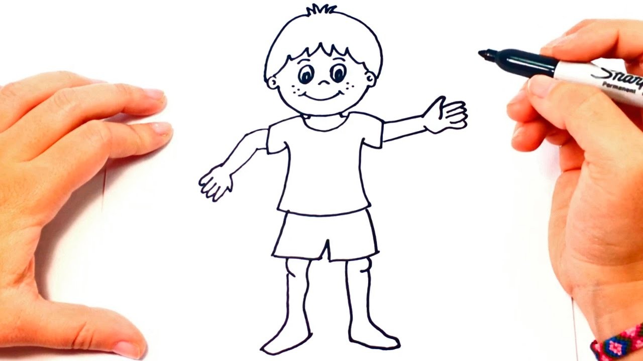 Cómo dibujar un Niño paso a paso | Dibujo fácil de Niño