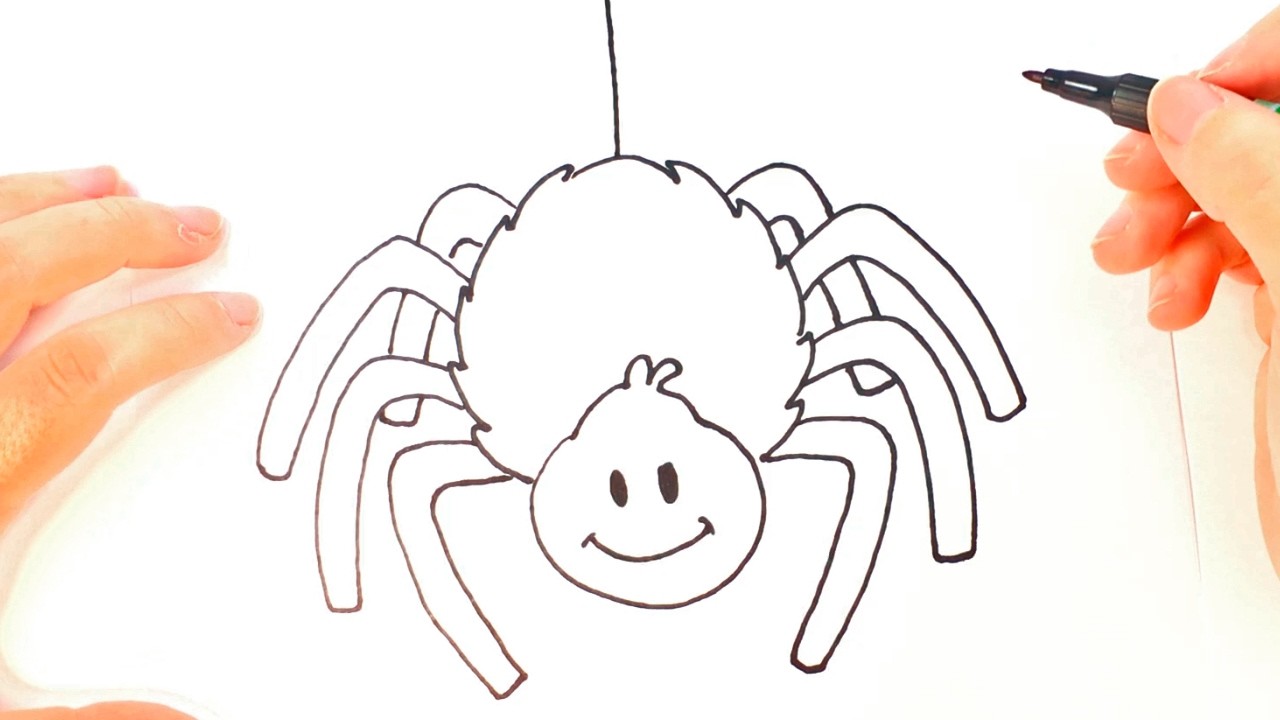 Cómo dibujar una Araña para niños | Dibujo de Araña paso a paso