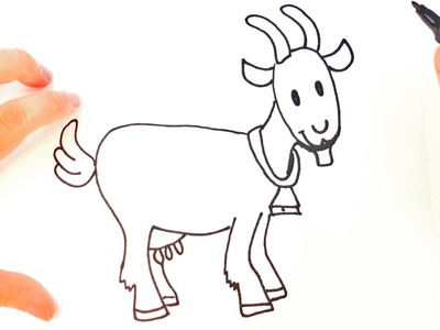 Cómo dibujar una Cabra paso a paso | Dibujo fácil de Cabra