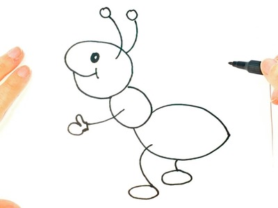 Cómo dibujar una Hormiga paso a paso | Dibujo fácil de Hormiga