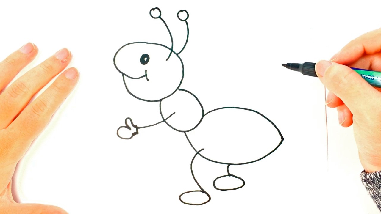 Cómo dibujar una Hormiga paso a paso | Dibujo fácil de Hormiga
