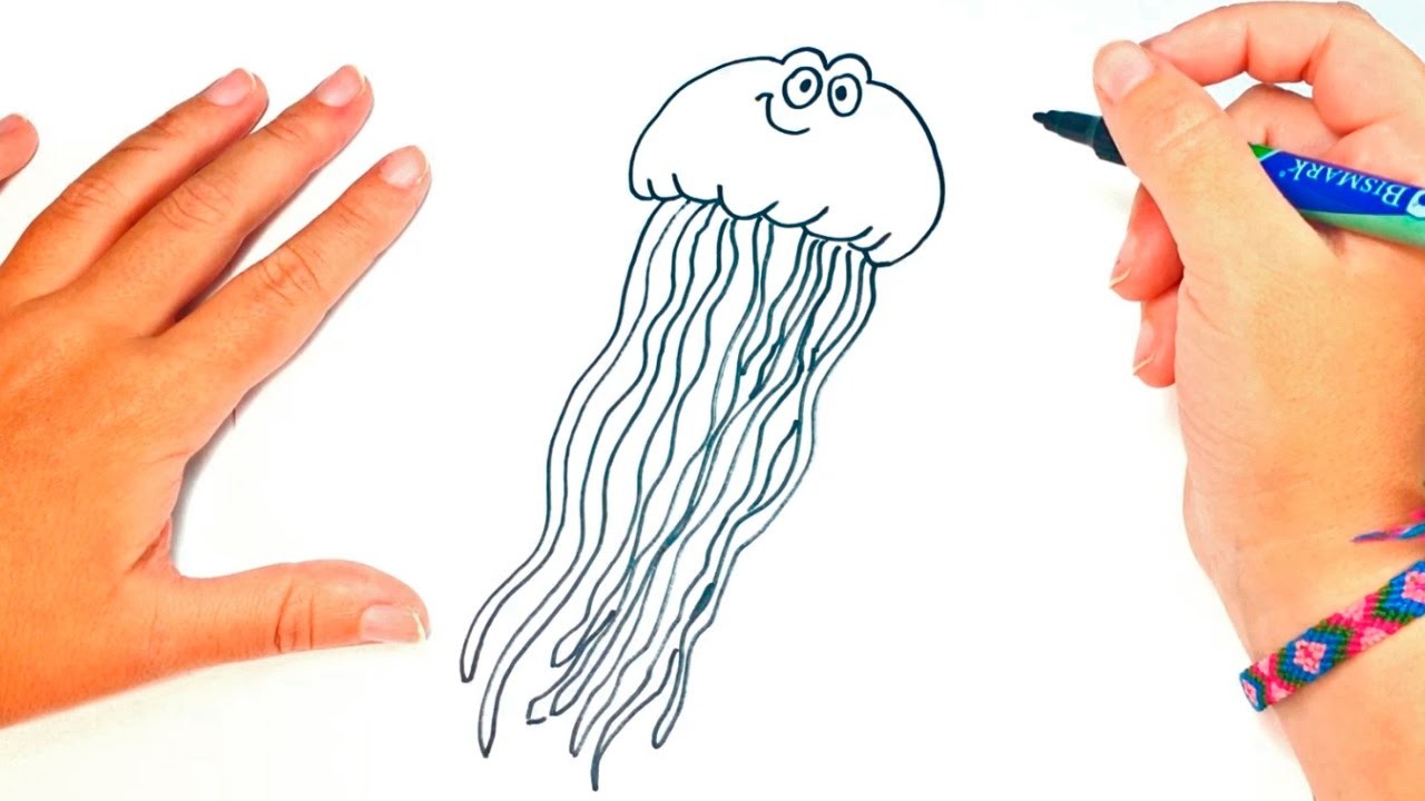 Cómo dibujar una Medusa para niños | Dibujo de Medusa paso a paso