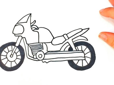 Cómo dibujar una Moto paso a paso | Dibujo fácil de Moto