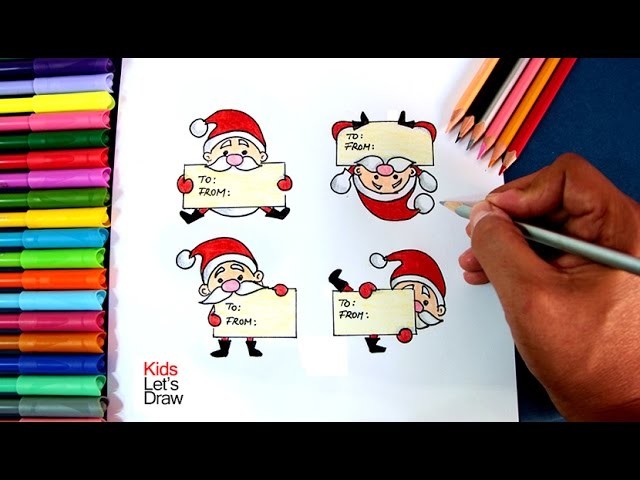 Cómo hacer Etiquetas de Regalo de Navidad | How to draw Christmas Gift Tags