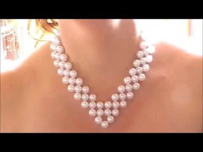 Como Hacer un Collar De perlas en Forma de V