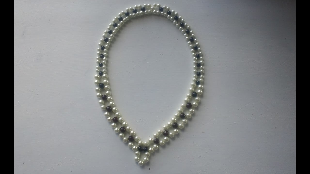 Como hacer un collar de perlas paso a paso