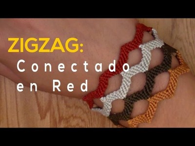 Pulsera de Hilo: ZigZag Conectado en Red