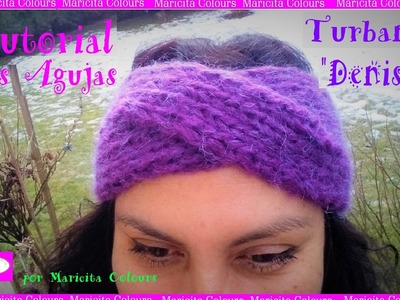 Turbante a dos agujas Palitos "Denisse" por Maricita Colours Tutorial Gratis!