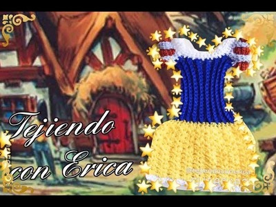 Blanca Nieves vestido tejido a crochet