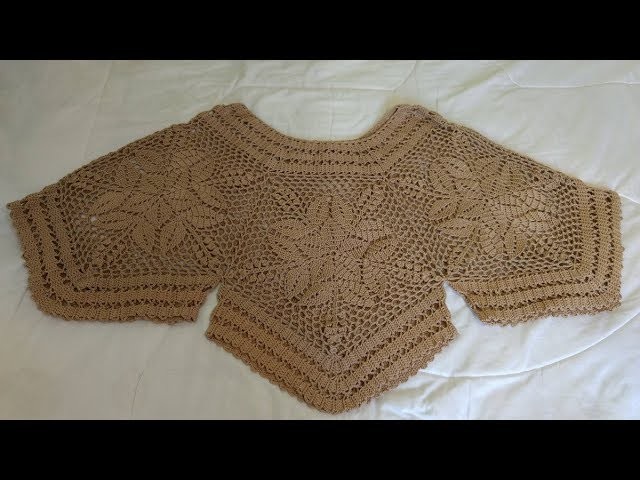 Blusa tejida a crochet todas las tallas  - tutorial paso a paso - facil y rapido # 4