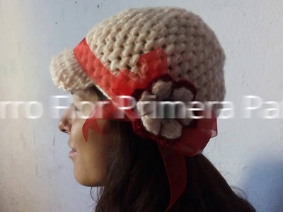 Gorro con Flor (principiantes) Parte Uno