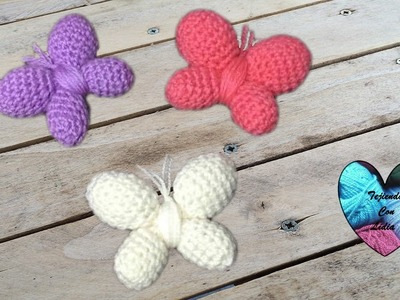 Mariposas tejidas a crochet crochet Amigurumi muy fácil !!!