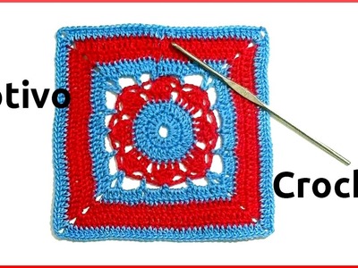 MotIvo GRANNY SQUARE n° 15 en tejido Crochet o ganchillo tutorial paso a paso. Moda a Crochet