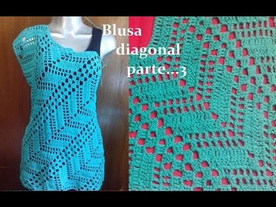 Blusa diagonal a crochet (parte 3)