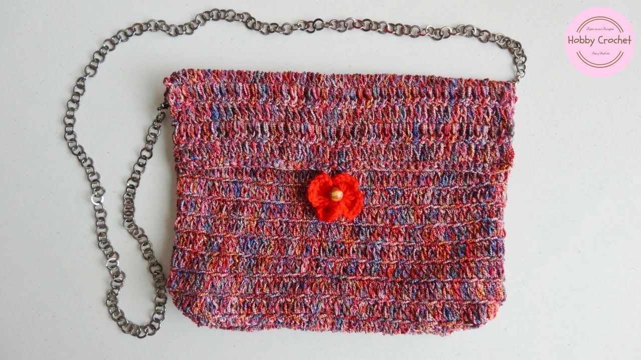 Bolso básico a crochet, paso a paso.