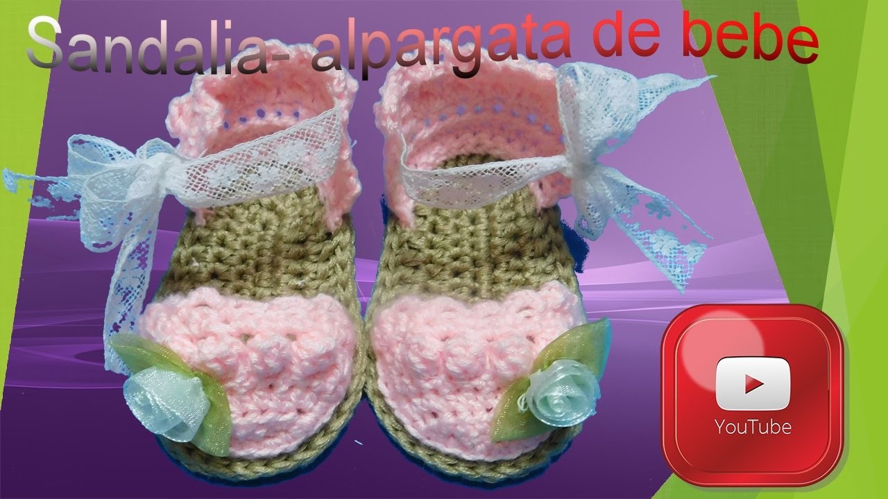 Tutorial: Sandalia- alpargata de bebé. De 0 a 3 meses