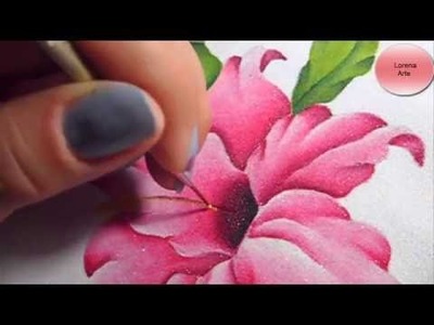 Cómo Pintar  en Tela Fácil ( Flor Resucitado)