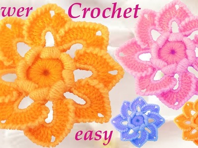 Como tejer flores a Crochet como hacer flores Tutorials