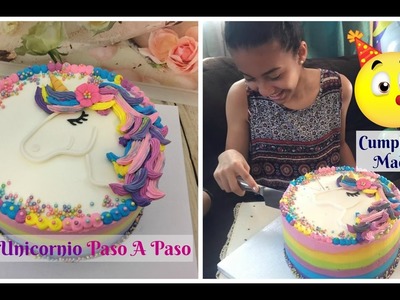 Pastel Unicornio Paso A Paso+Cumple Sorpresa Hija+Relleno Pastel