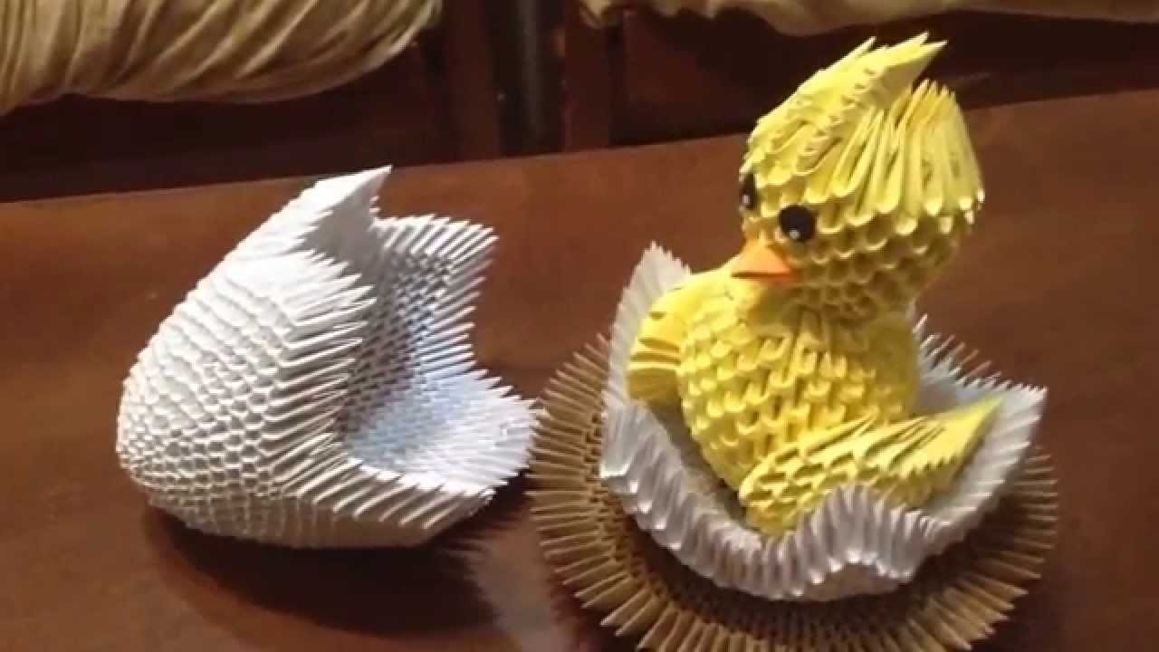 Pollito origami 3D